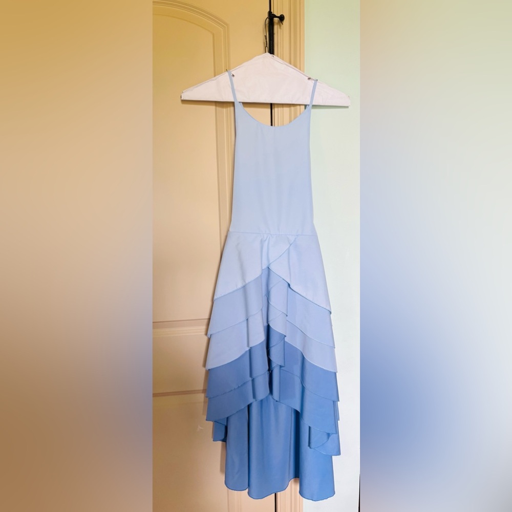 Elegant Blue Layered Dress